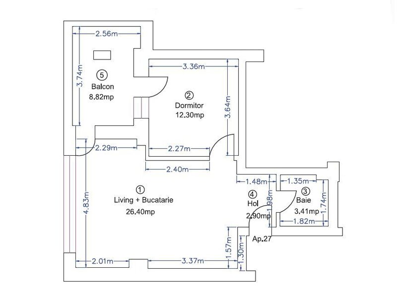 Pipera, nou, Ivory, 2 camere, rond Omv,  parcare + TVA 0%